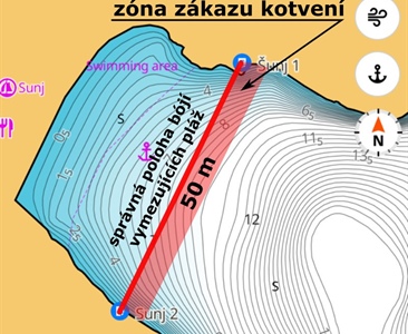 Zákon a pořádek na Lopudu: čluny kotví přímo u bójí pláže Šunj